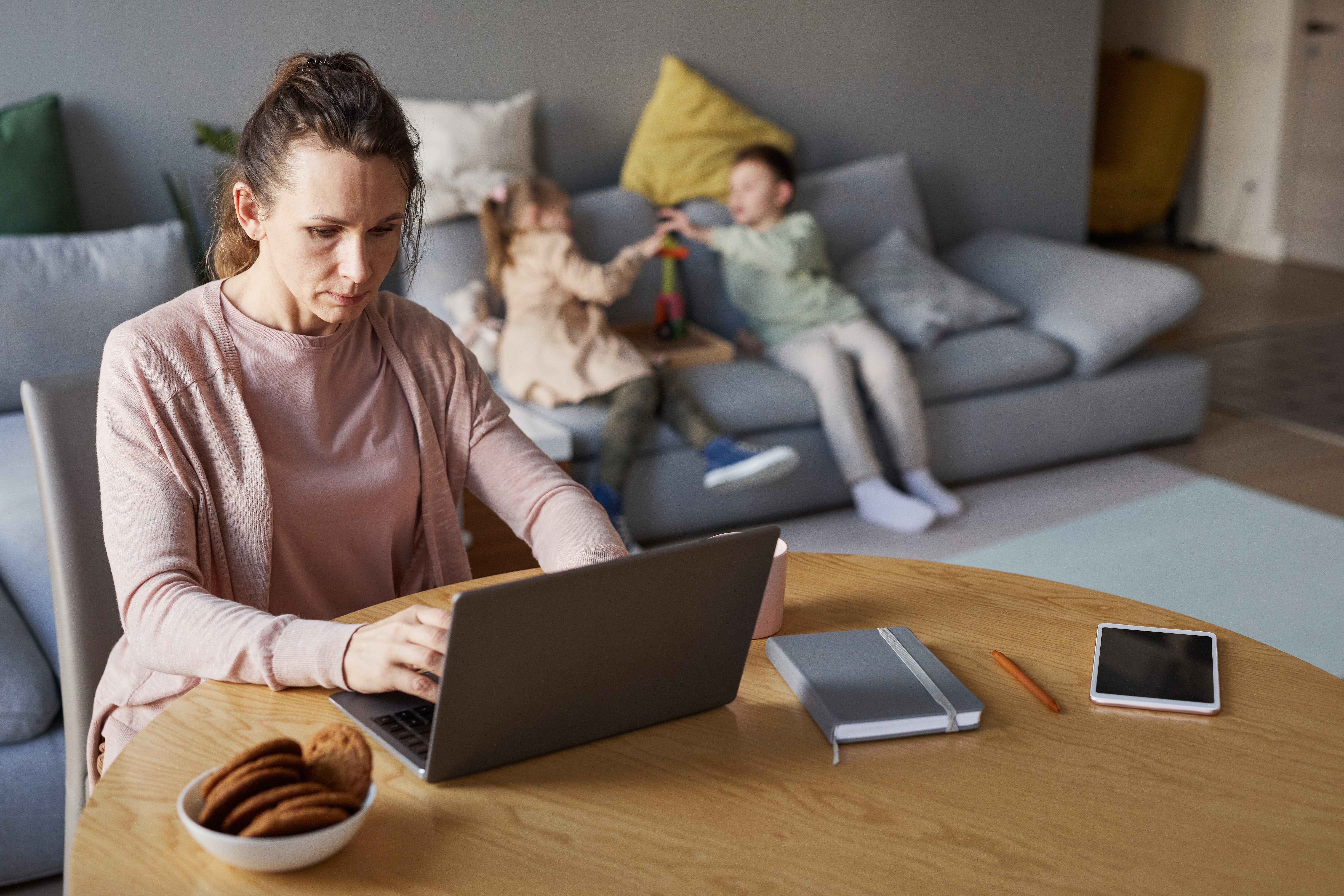 Single Mother Working from Home