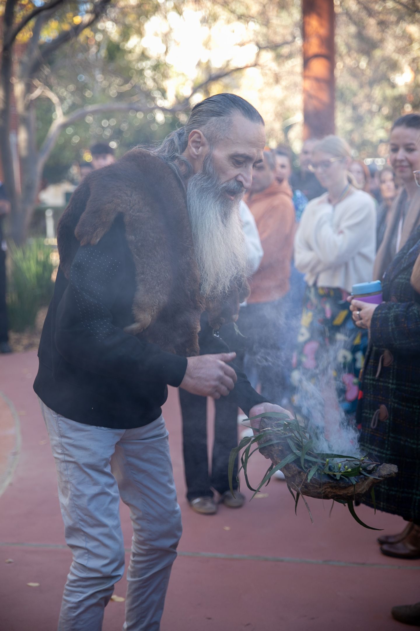 Smoking Ceremony delivered by Wurundjeri Elder, Uncle Colin Hunter Jnr.
