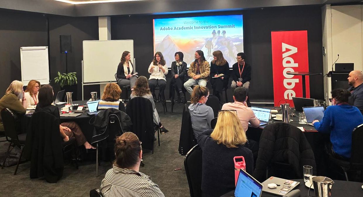 Students from Swinburne hosted a panel discussion at the Adobe Academic Innovation Summit