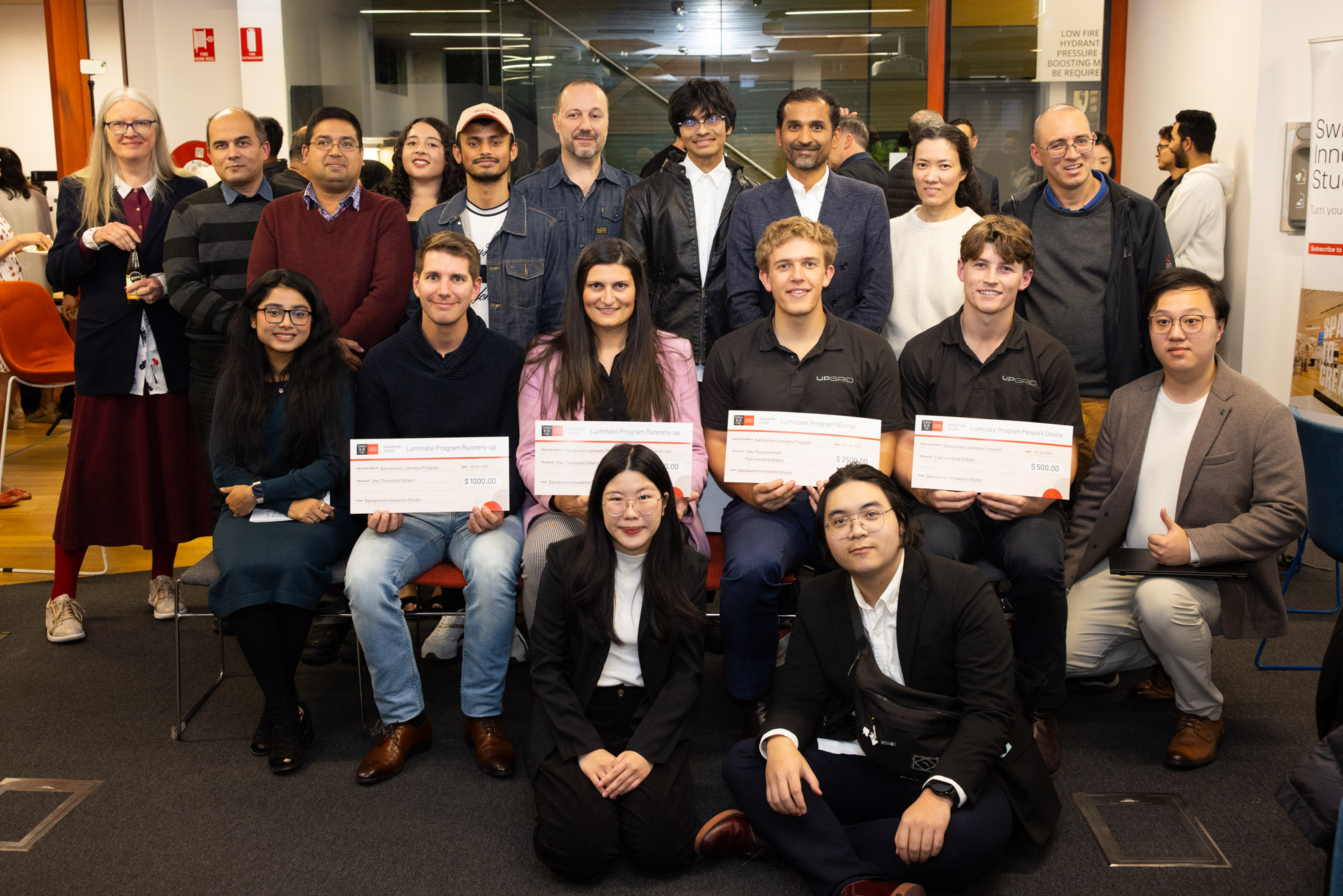 Startup founders at Swinburne's 2025 Luminate Showcase