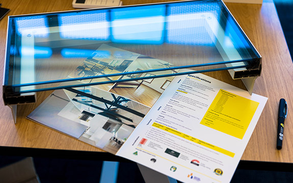 Close-up of bushfire rated skylight. 