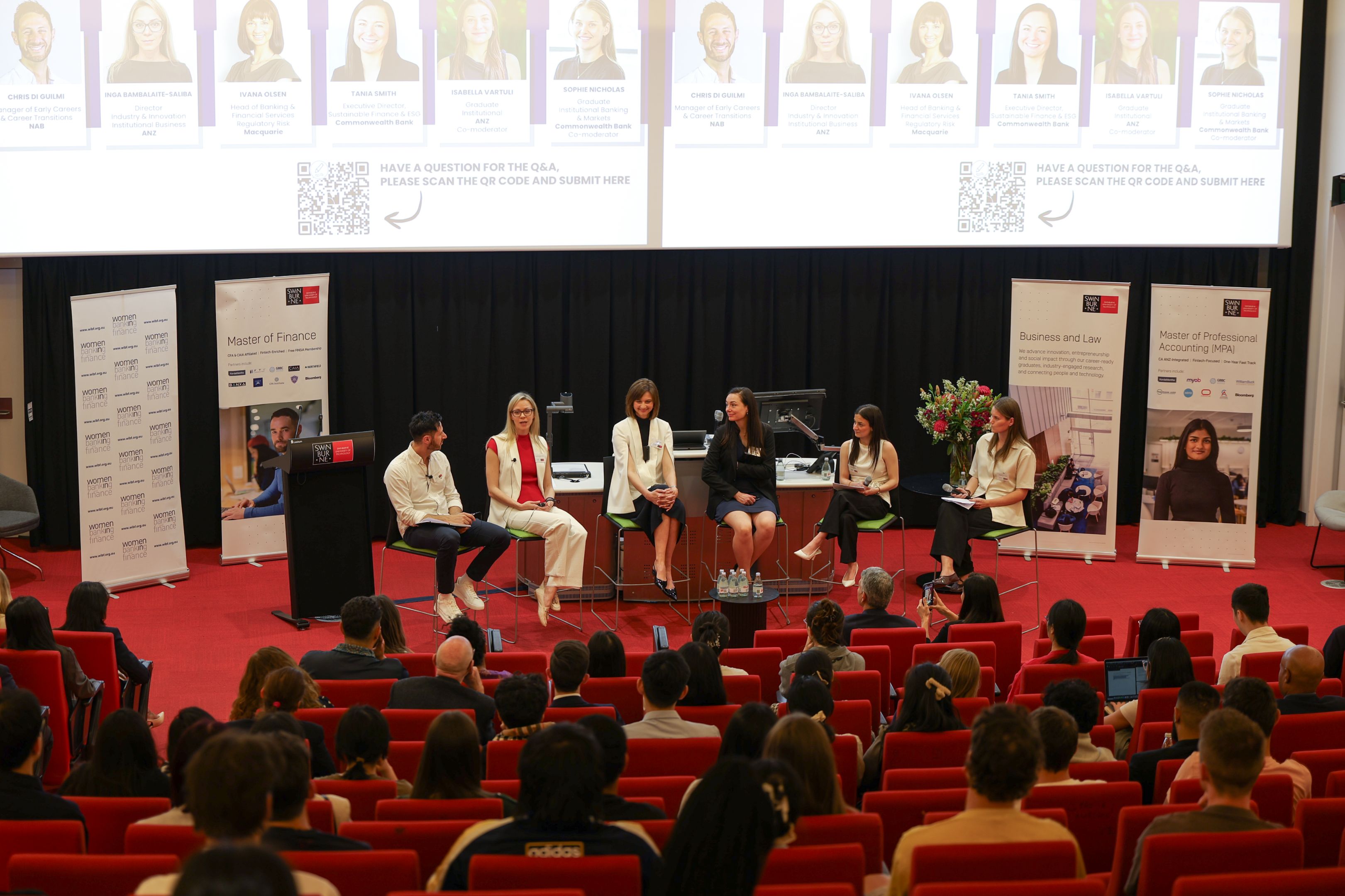 Careers in banking and finance showcase which included a panel discission and a career expo