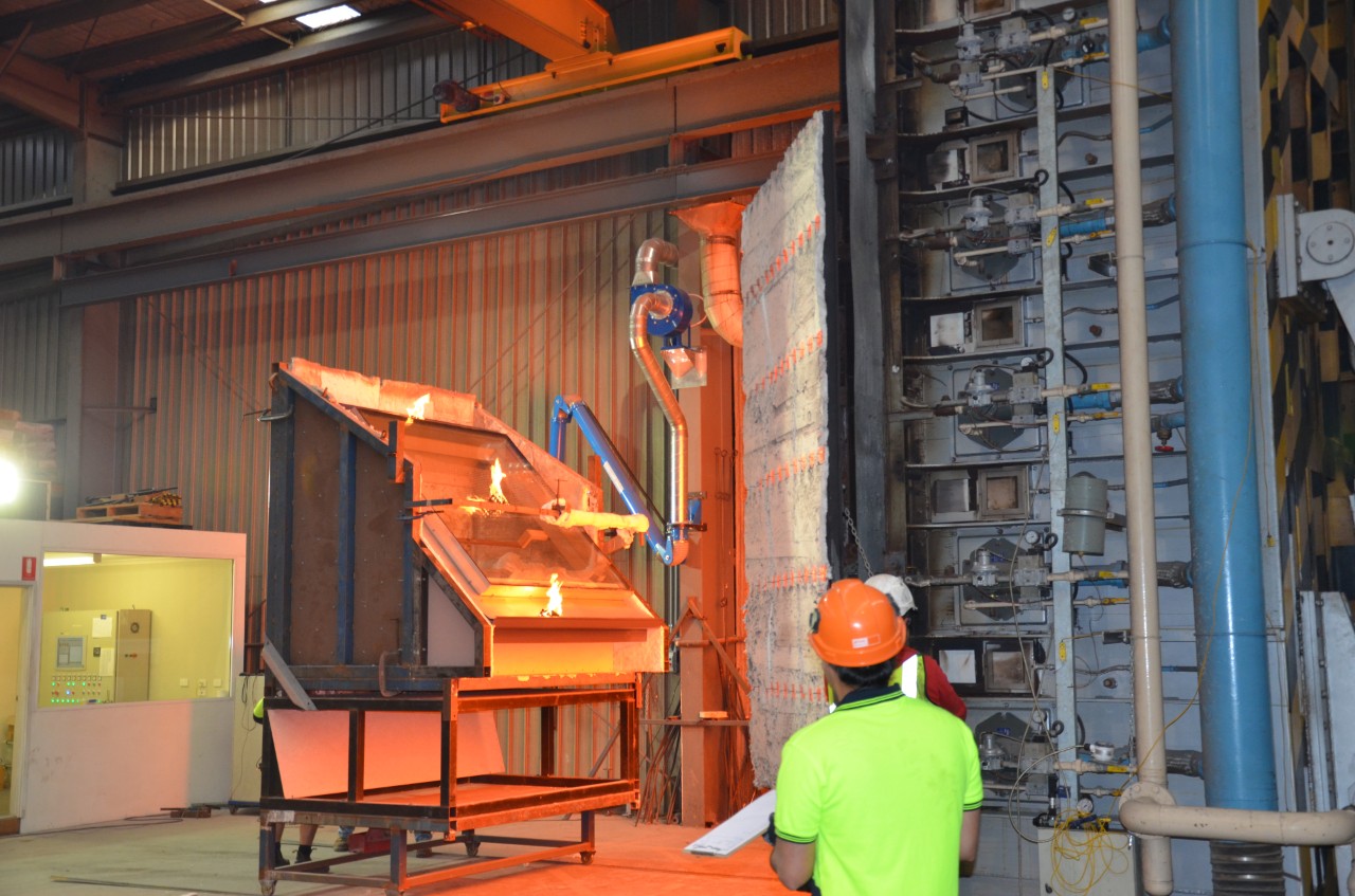 Fire testing to simulate ember attack on the final Atlite skylight