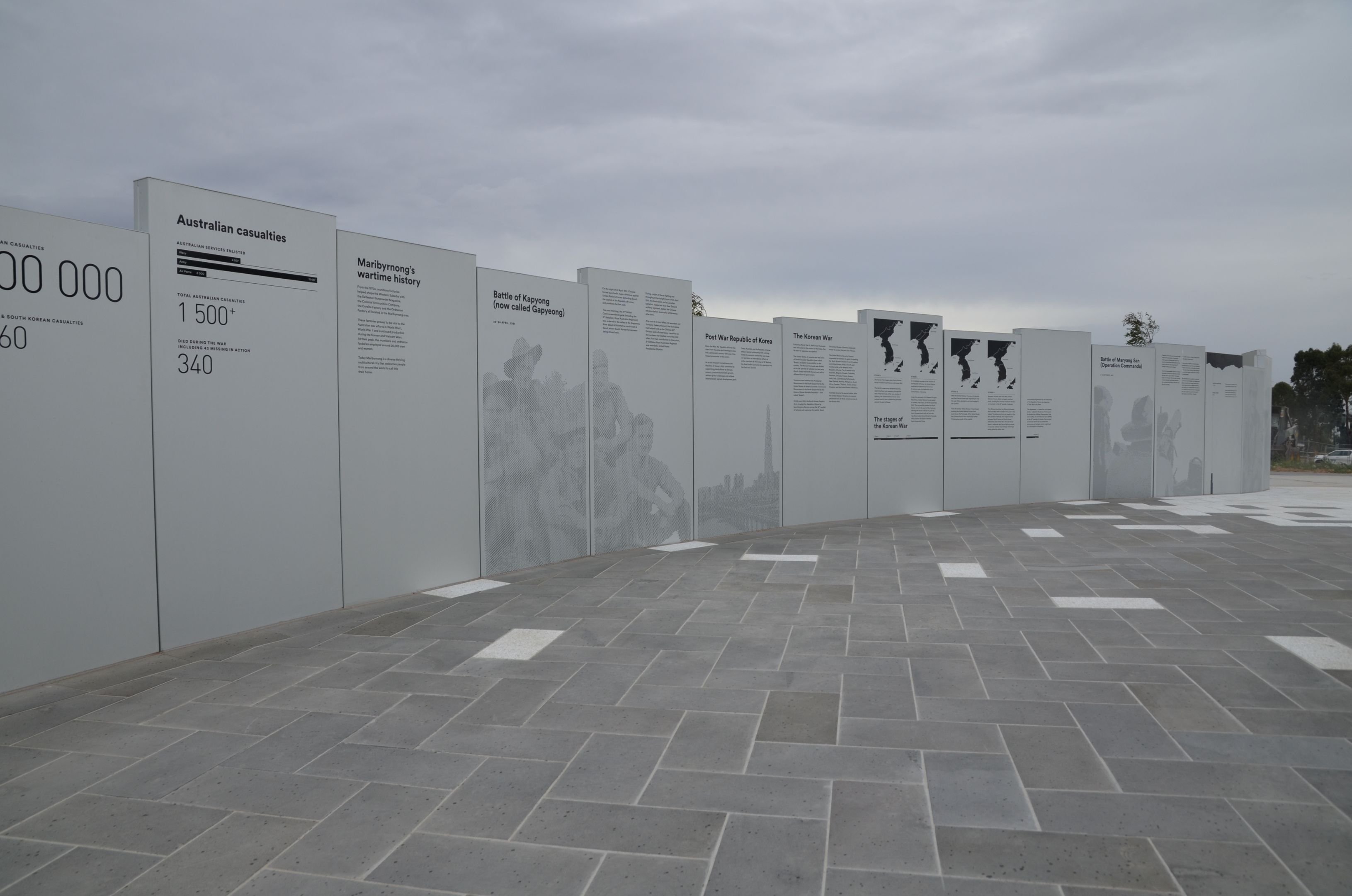 Interior shot of the Melbourne Korean War Memorial