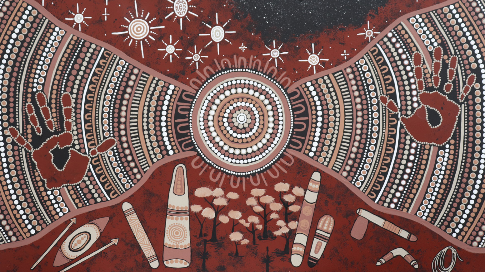 Indigenous artwork by Awabakal artist Michelle Searle 