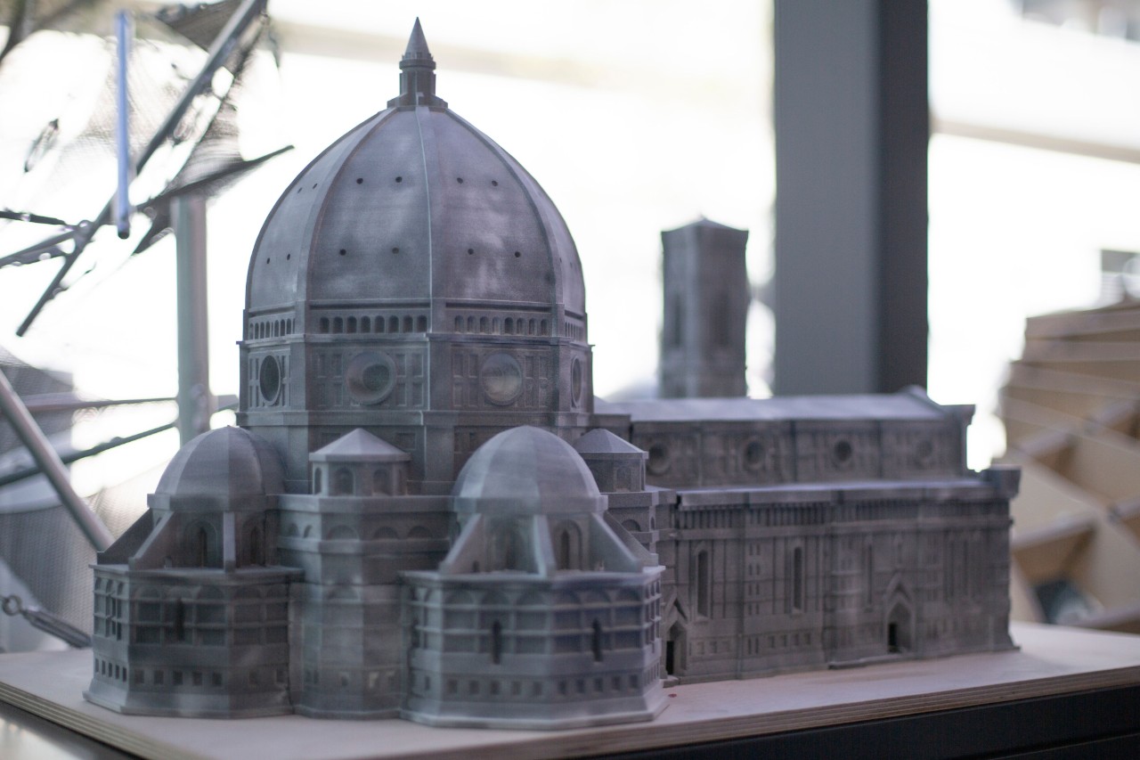 Nylon PA11 3d print of The Cathedral of Santa Maria del Fiore, Filippo Brunelleschi.