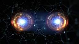 An illustration depicting quantum particles