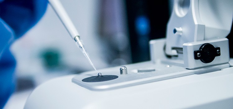 Quantifying nucleic acid on a nano-drop spectrophotometer. 