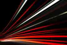 Red lights at night motion blur