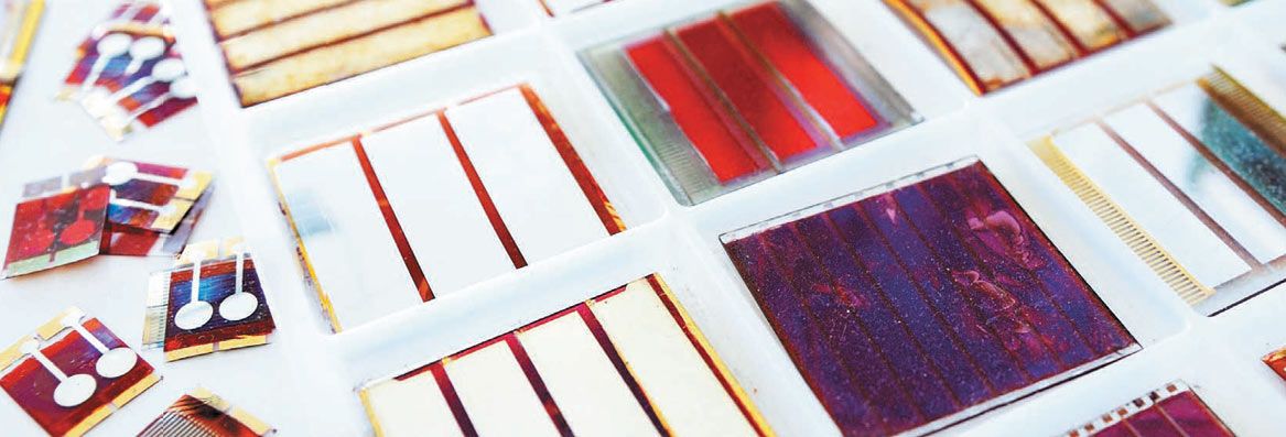 Extreme close-up of solar panel technology