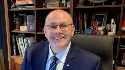 Professor James Ogloff sitting in his home office 