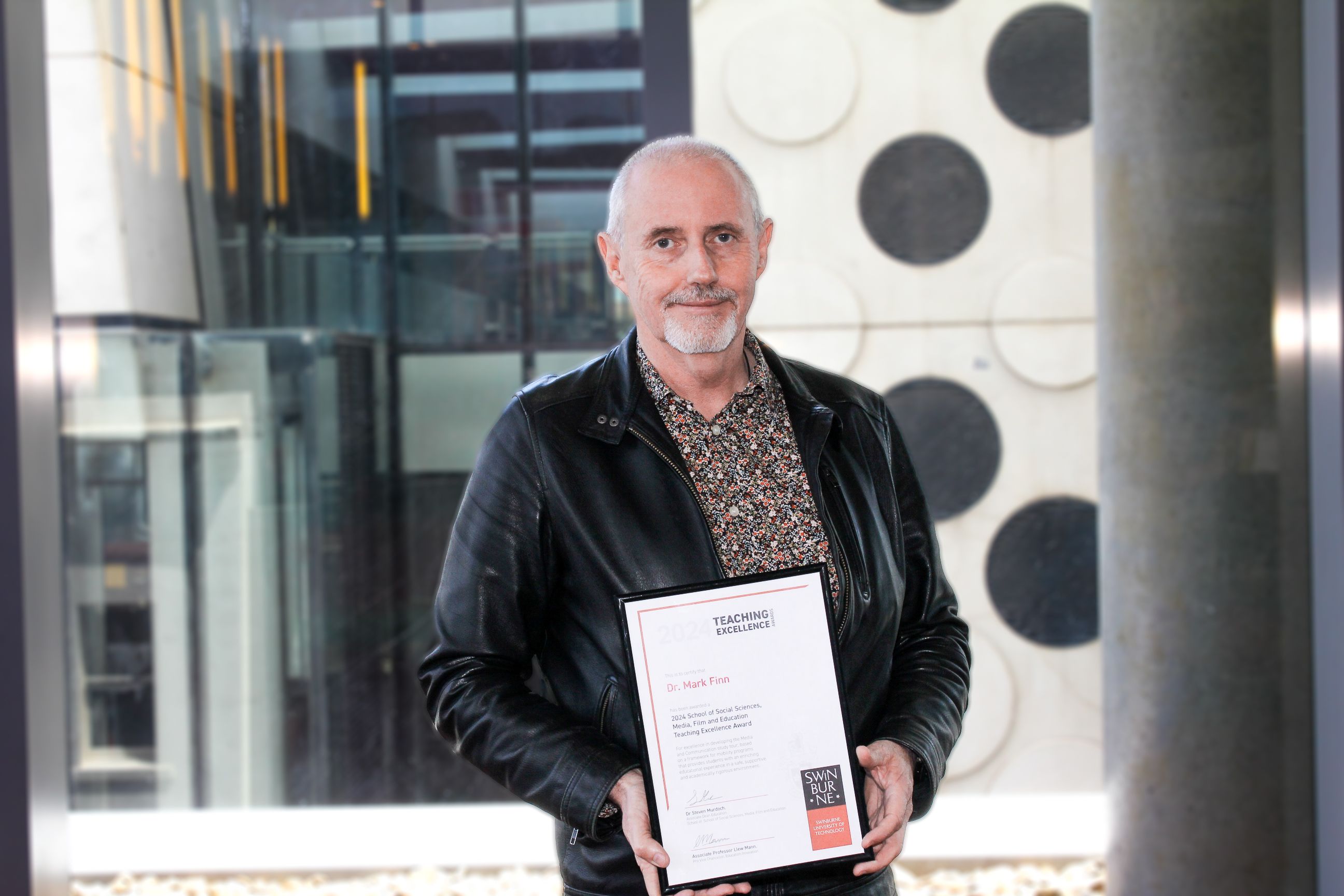 School Teaching Excellence Award Recipient Dr Mark Finn