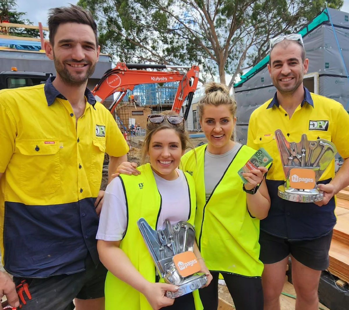 Alum David Vastbinder on the set of The Block 2023