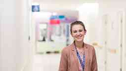 Female on professional placement at a hospital