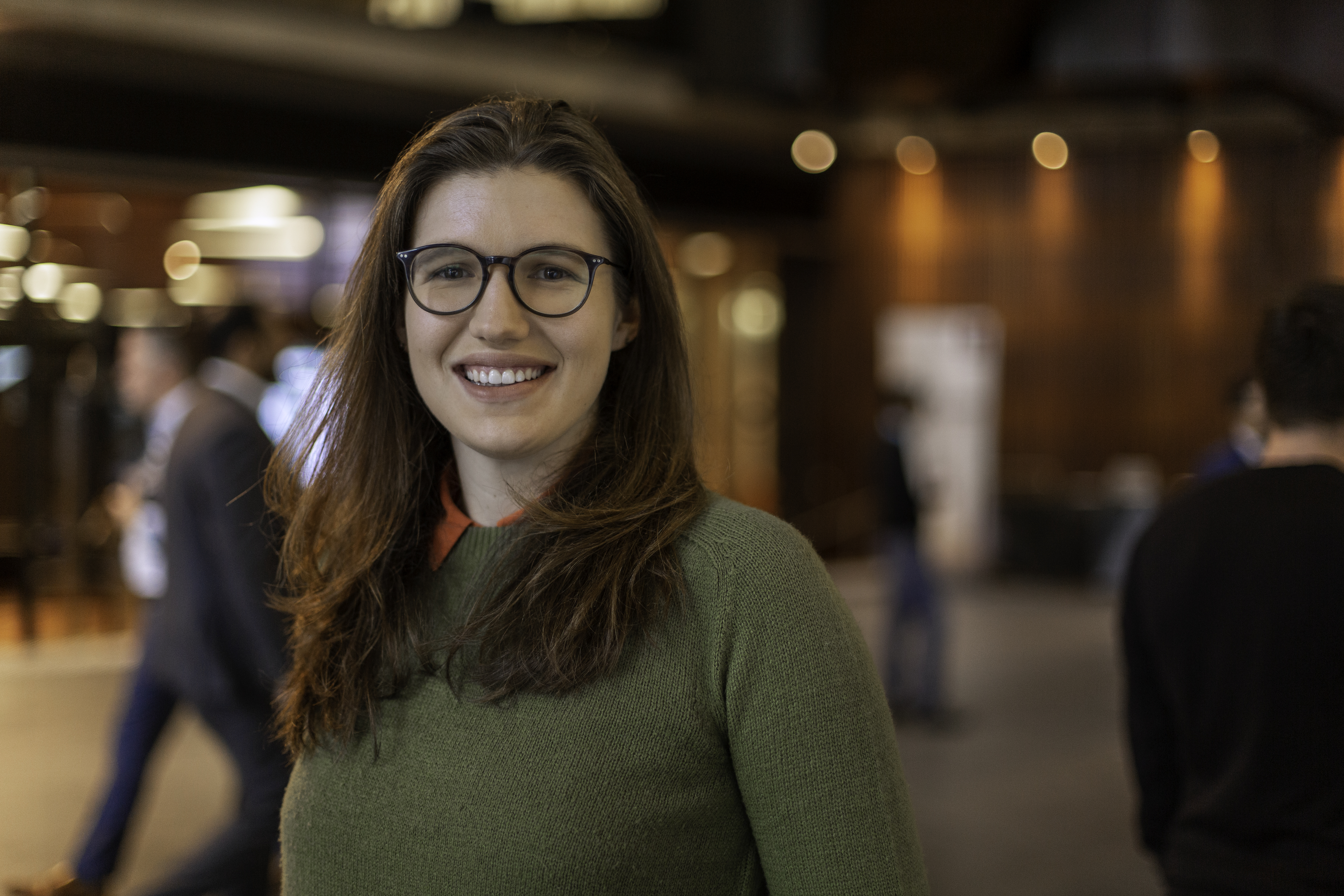 Female student Lily on work placement at NAB