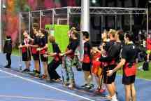 Swinburne lacrosse team playing a game