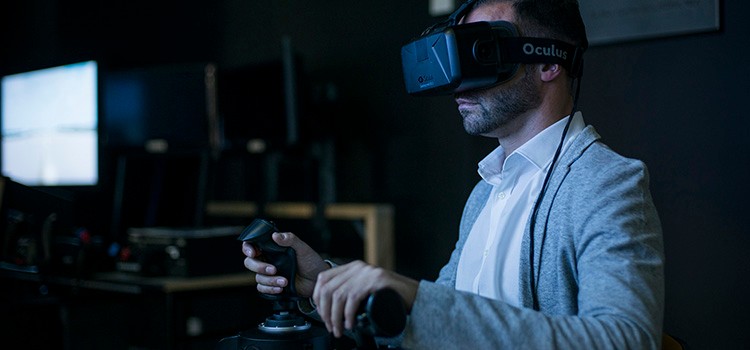 Oculus Rift aviation simulator.