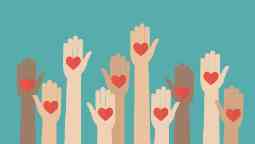 Raised hands volunteering