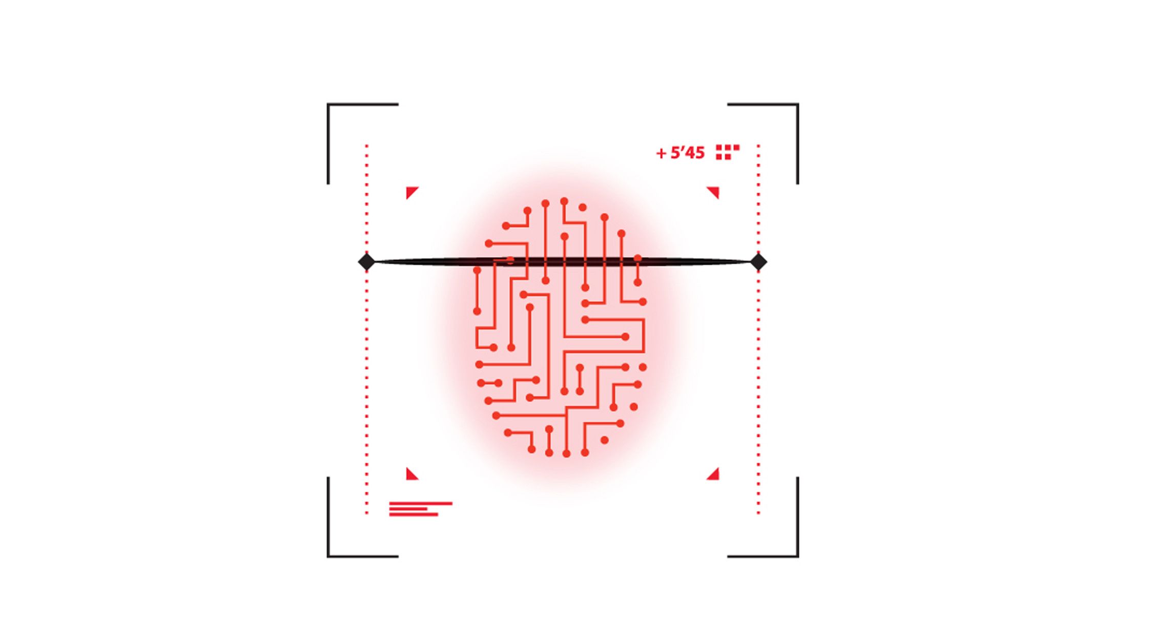 A fingerprint scan graphic