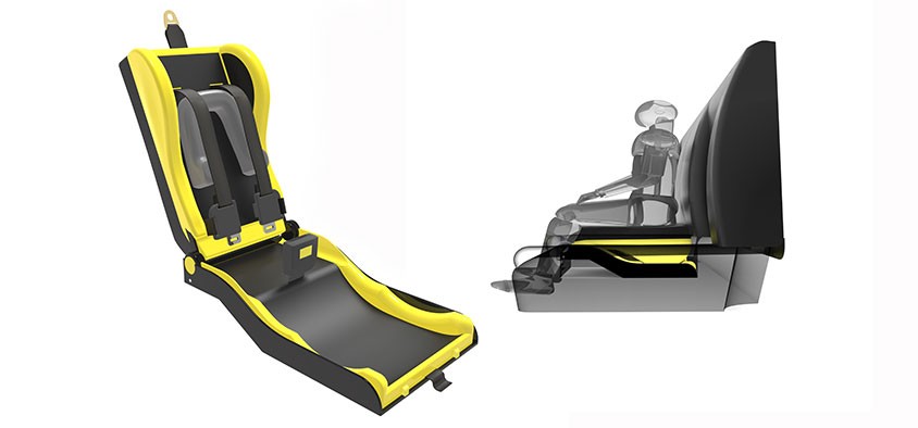 Engineering student work, baby seat design.