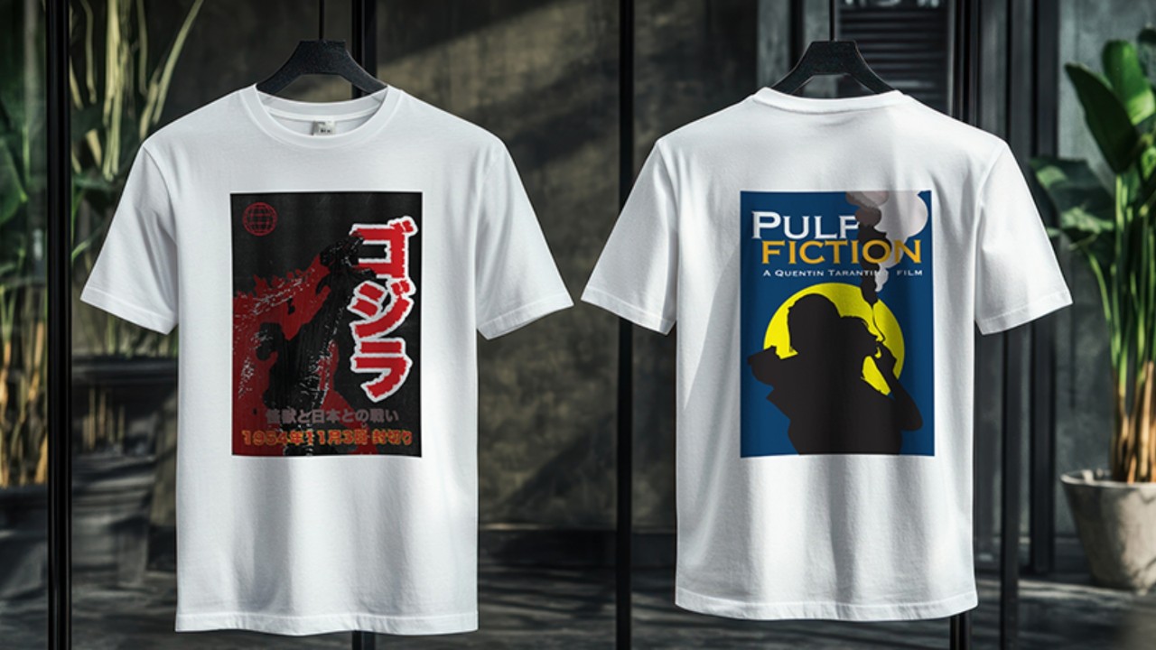 Artwork by Lewis (left) and Daryl (right) – Certificate IV in Design